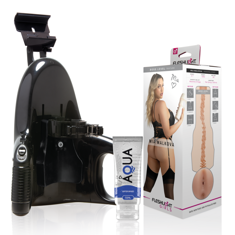 Fleshlight – Mia Malkova Boss Level avec Lancement Universel et Lubrifiant Aqua 50ml de Qualité Supérieure