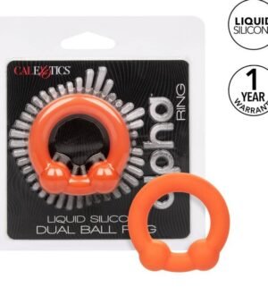 California Exotics - Bague Double Bille Alpha Orange - Gabychou - Accessoires Pénis