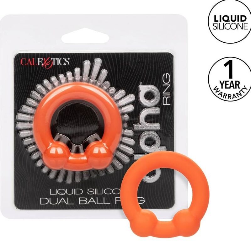 California Exotics - Bague Double Bille Alpha Orange - Gabychou - Accessoires Pénis