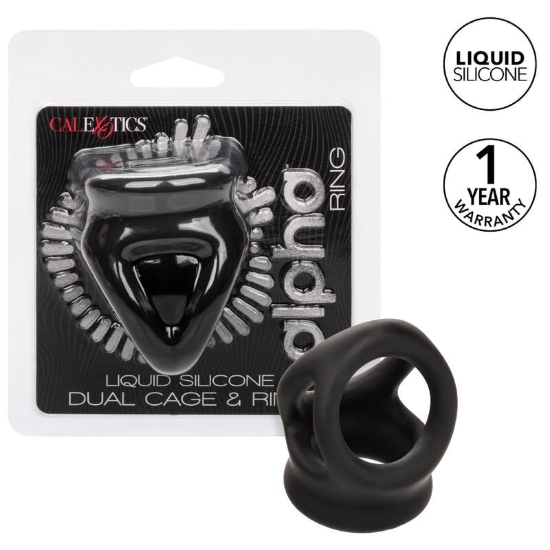 California Exotics – Alpha Bague Dual Cage Noir