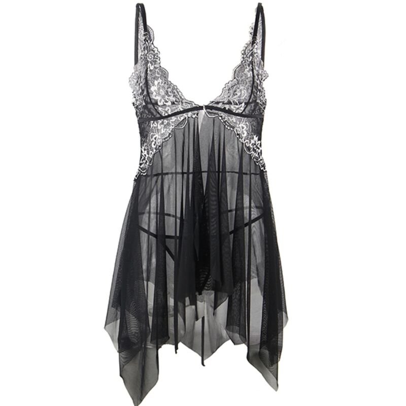 Subblime - Babydoll en Tulle avec Poitrine en Dentelle S/M - Gabychou - Lingerie Femme
