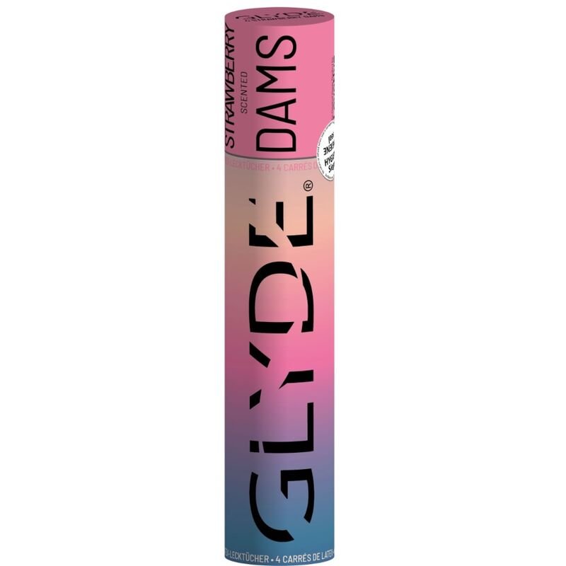 Sheer Glyde – Dams Laminés Latex pour Sexe Oral Saveur Fraise.