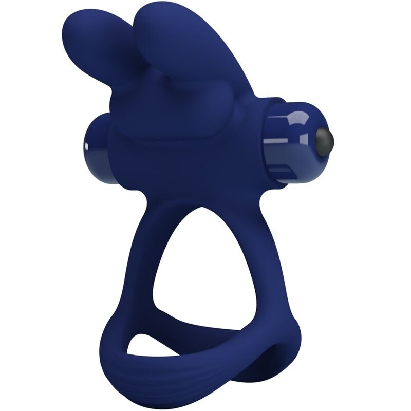 Pretty Love – Francisco Double Anneau Vibrant Lapin Bleu