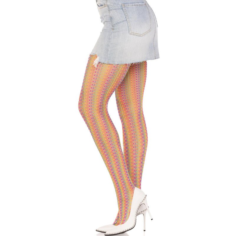 Leg Avenue - Bas au Crochet Multicolore - Gabychou - Lingerie Femme