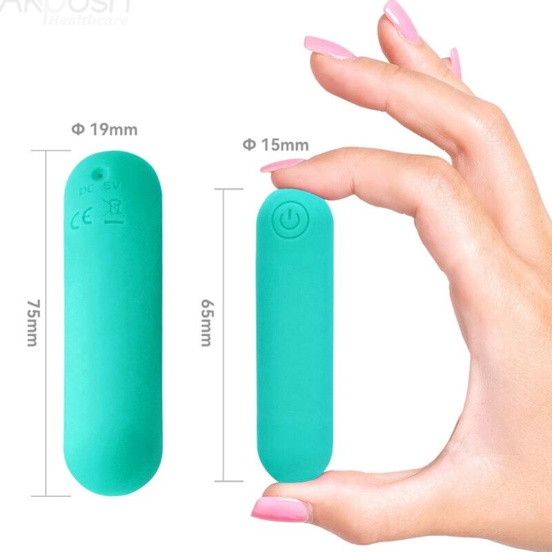 Armony - Vibrateur Bullet Silicone Splash Haha 10 Vibrations 75 X 19 Cm Vert - Gabychou - Balles vibrantes