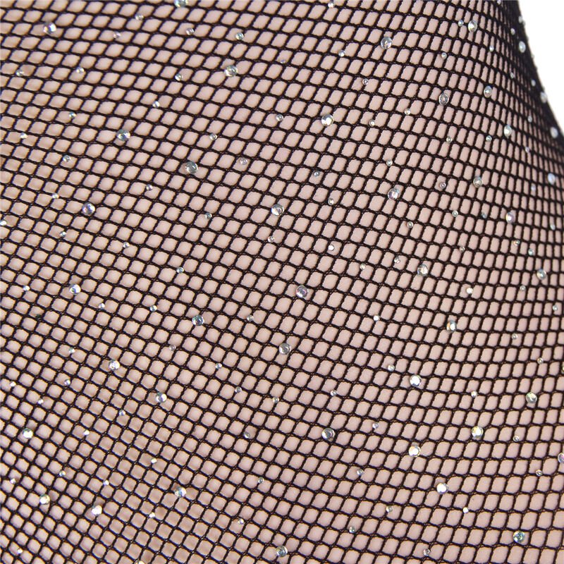 Subblime - Bodystocking Résille Brillant avec Épaules Dénudées Manches Longues Noir Taille Unique 952297 - Gabychou - Lingerie épicée