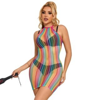 Subblime - Bodystocking Résille Arc-en-ciel Taille Unique 952341 - Gabychou - Lingerie épicée