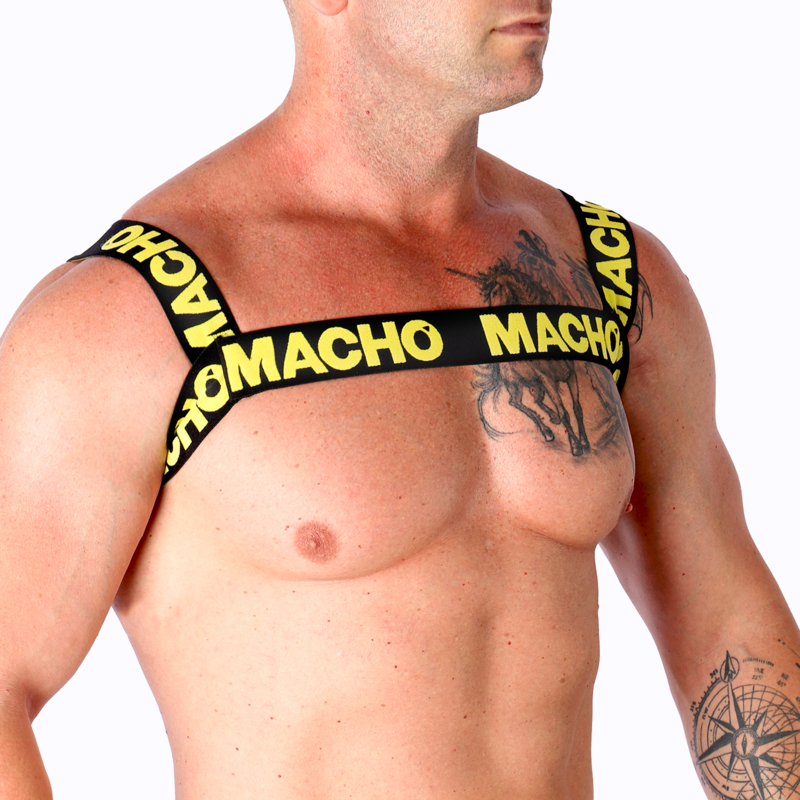 Macho - Harnais Double Jaune - Gabychou - Harnais pour hommes