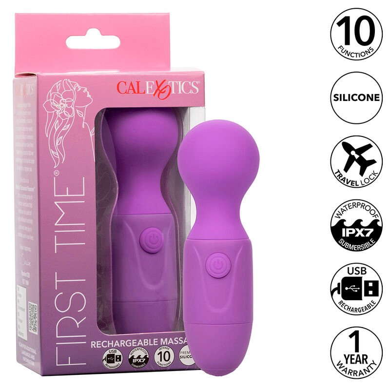 Calexotics – Masseur Rechargeable First Time avec 10 Vibrations Violet