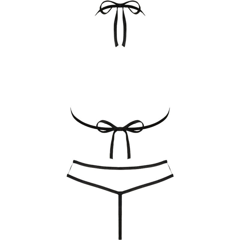 Livco Corsetti Fashion - Ensemble Soutien-gorge et String Jimena Lc 20216 Noir Taille Unique - Gabychou - Lingerie Femme