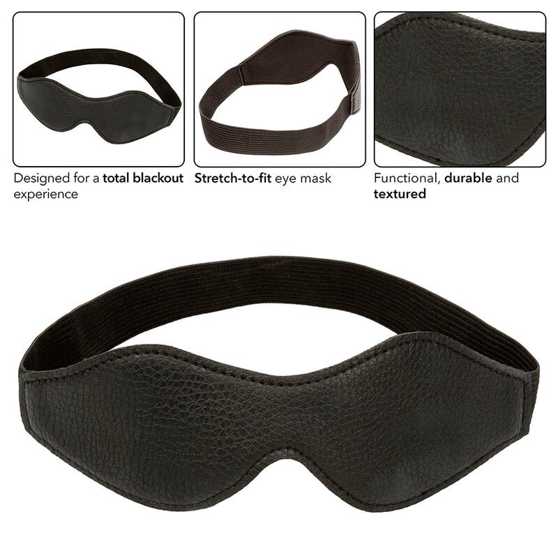 Calexotics - Masque pour les Yeux en Cuir PVC Noir Nocturnal - Gabychou - Fétichisme