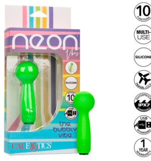 Calexotics - Mini Masseur Neon Vibes Le Bubbly Vibe avec 10 Vibrations Vert - Gabychou - Jouets pour femmes