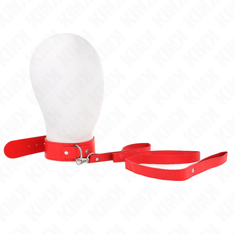 Kink - Collier avec Ceinture 116 cm et Bracelet Rouge Ajustable 32-50 cm x 8 cm - Gabychou - Colliers