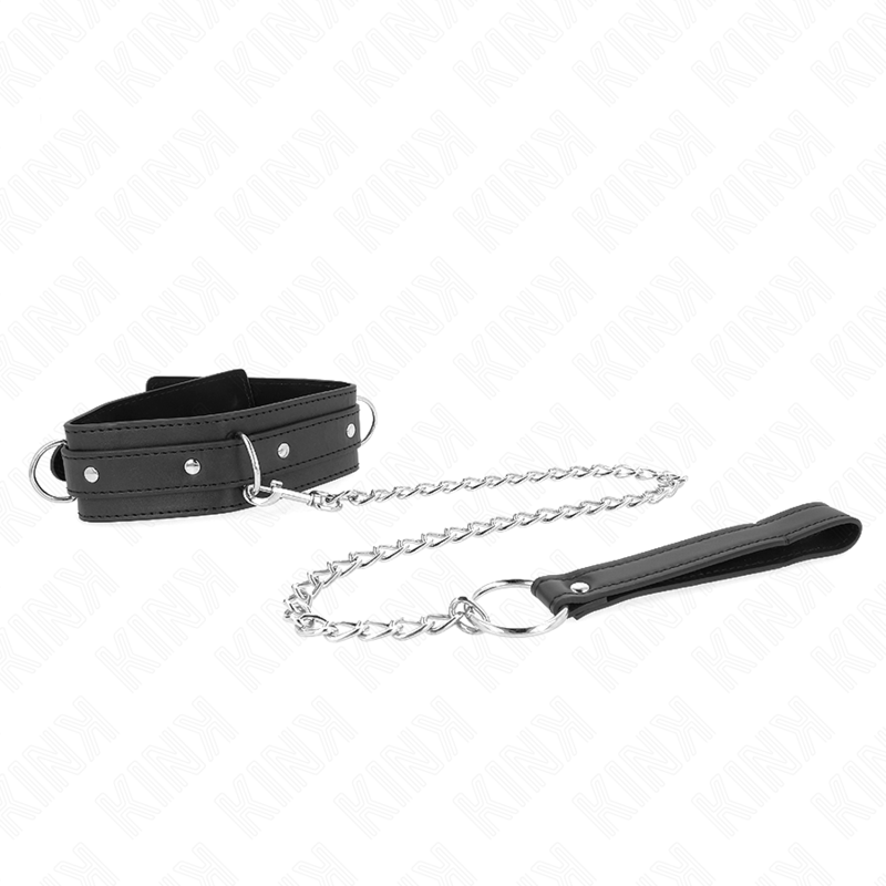 Kink - Collier Réglable 38-49 cm X 5 cm avec Laisse 65 cm et 3 Anneaux Modèle 1 - Gabychou - Colliers