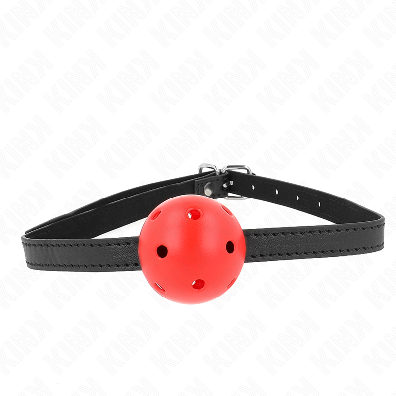 Kink – Bâillon à Boule Simplicité Rouge Respirant de 4,5 cm 62 x 1,5 cm