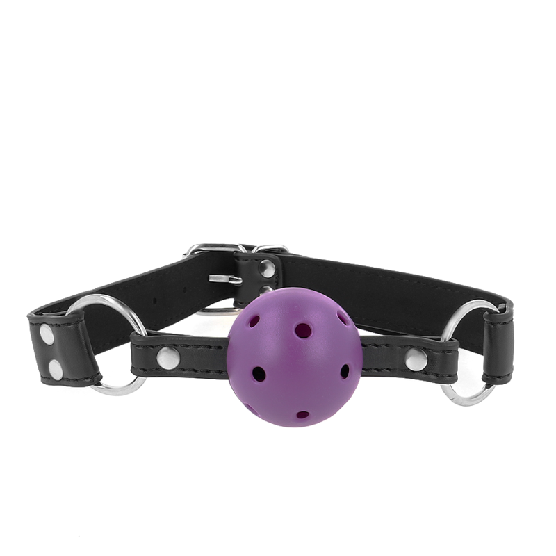 Kink - Balle Respirante Ajustable avec Double Rivet Violet, 4 cm - Gabychou - Baillons boules