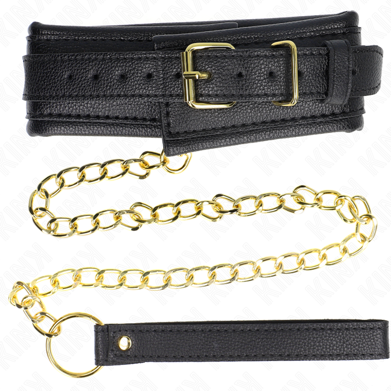 Kink - Collier et Bracelet Imitation Cuir Éponge Modèle 1 Réglable 37-54cm x 3cm - Gabychou - Colliers