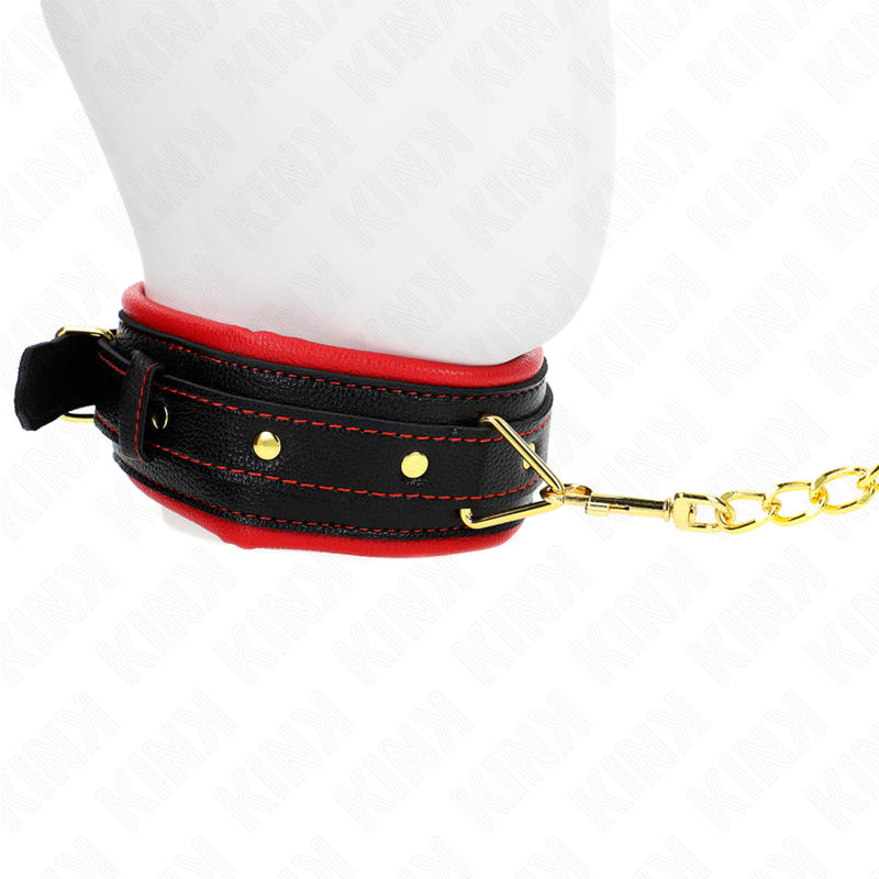 Kink - Collier avec Bracelet Imitation Cuir Éponge Modèle 2 Réglable 37-54 cm x 3 cm - Gabychou - Colliers