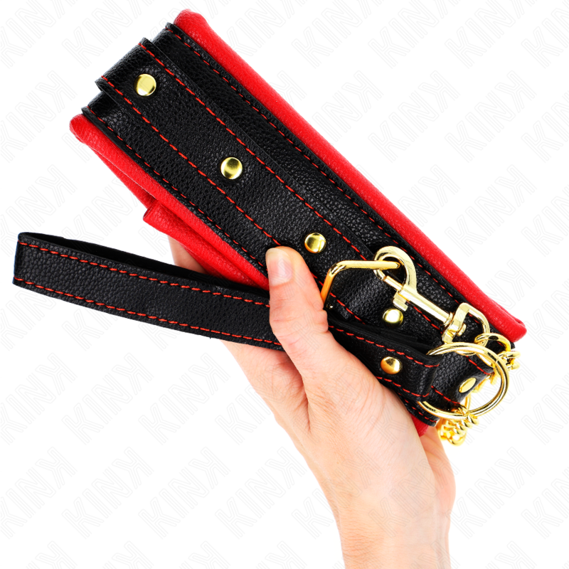 Kink - Collier avec Bracelet Imitation Cuir Éponge Modèle 2 Réglable 37-54 cm x 3 cm - Gabychou - Colliers