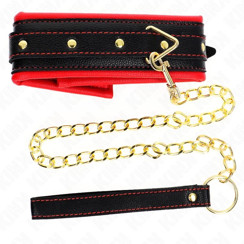 Kink - Collier avec Bracelet Imitation Cuir Éponge Modèle 2 Réglable 37-54 cm x 3 cm - Gabychou - Colliers