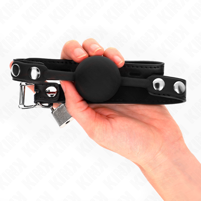 Kink - Bille en Silicone 4 cm avec Serrure, Modèle 1 Bag 60 x 2 cm. - Gabychou - Baillons boules