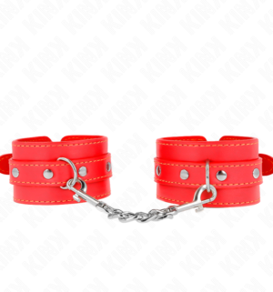 Kink - Appareils Poignets Fins Ajustables Rouge 21-33 Cm - Gabychou - Fétichisme