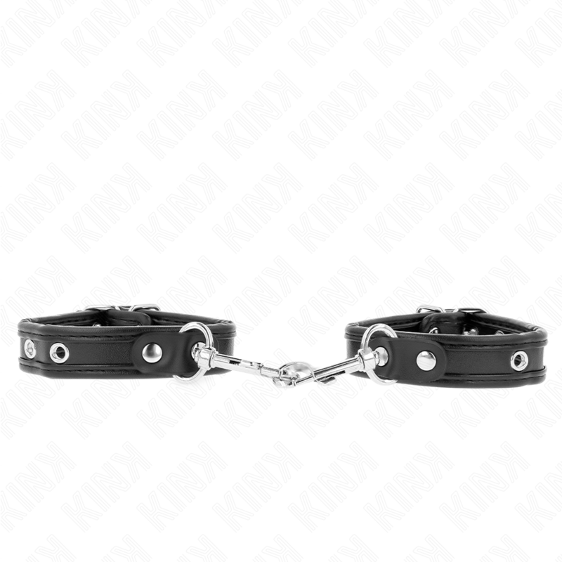 Kink – Mini Bracelets Noirs Avec Clous Réglables 16-22cm X 2cm