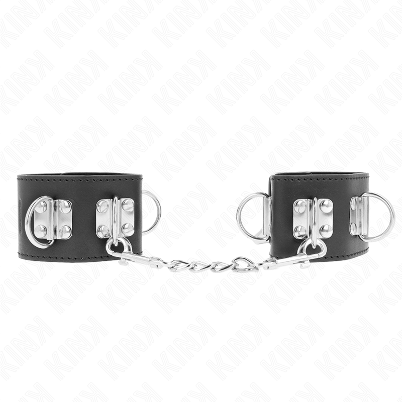 Kink – Appui-Poignets Multipositions Noir avec Fermeture par Cadenas, Ajustable 16-23cm x 5,5cm