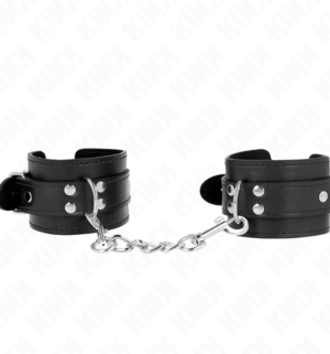 Kink - Appui-Poignet Ajustable Simple Noir 20-23cm X 5,5cm - Gabychou - Fétichisme