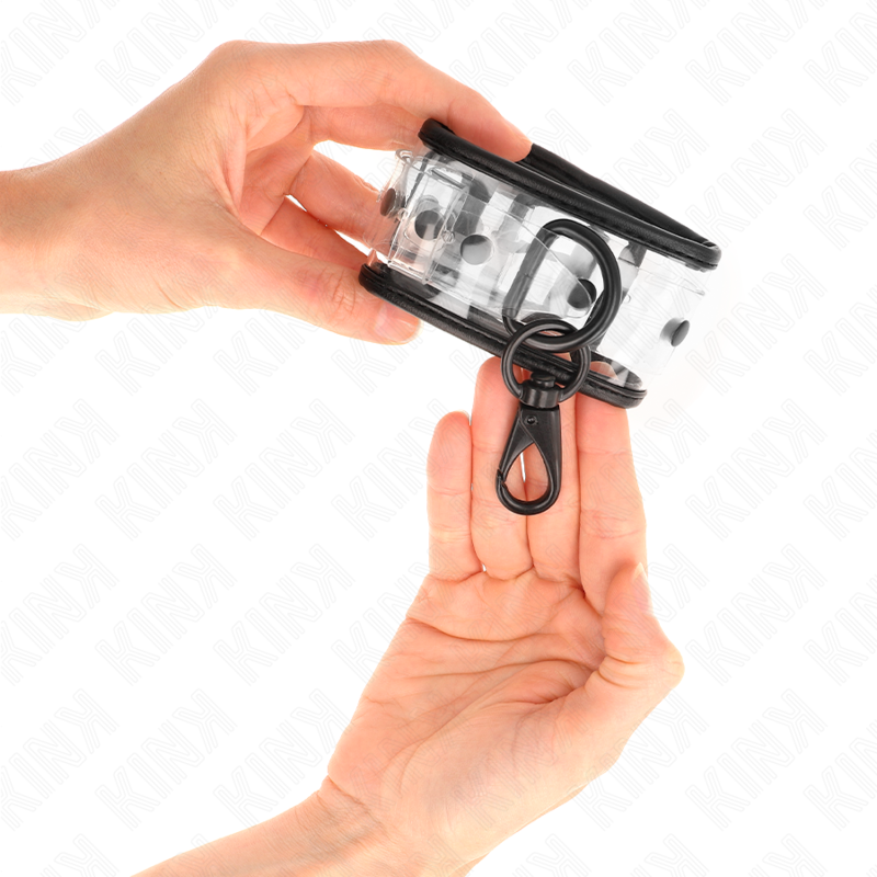 Kink - Poignets Ajustables Transparents 18-30cm X 5,5cm - Gabychou - Fétichisme