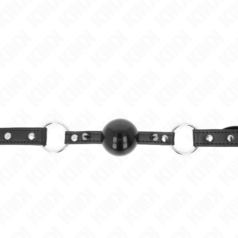 Kink - Bâillon Balle 4cm avec Pointe Rivet et Snap Lock 65x2cm - Gabychou - Baillons boules