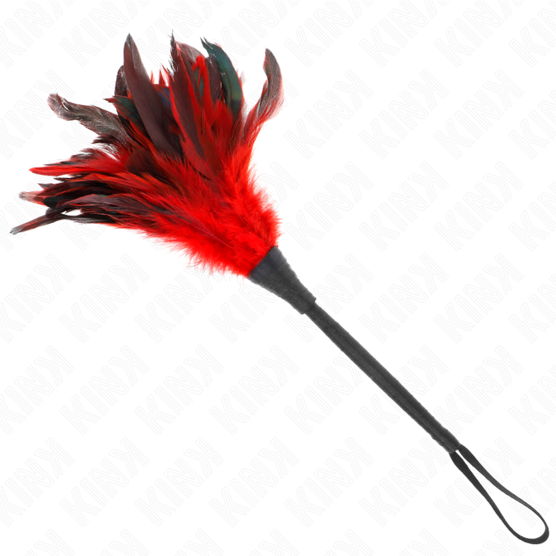 Kink – Plumes de Poulet Tickle en Forme de Corne Rouge 36cm