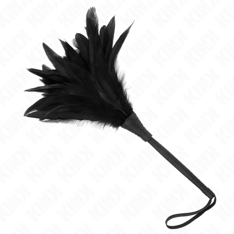 Kink - Plumes de Poulet Tickle en Forme de Corne Noire 36cm - Gabychou - Articles BDSM