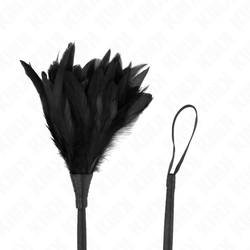 Kink - Plumes de Poulet Tickle en Forme de Corne Noire 36cm - Gabychou - Articles BDSM