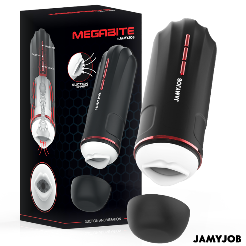 Jamyjob – Masturbateur Bouche Automatique Megabite 5 Modes D’aspiration Et De Vibration