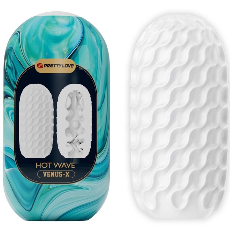 Pretty Love – Masturbateur Pour Homme En Silicone Hot Wave Blanc