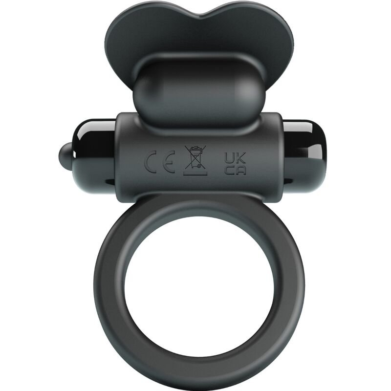 Pretty Love – Bague Vibrante Debonaire Lapin 10 Vibrations Noire