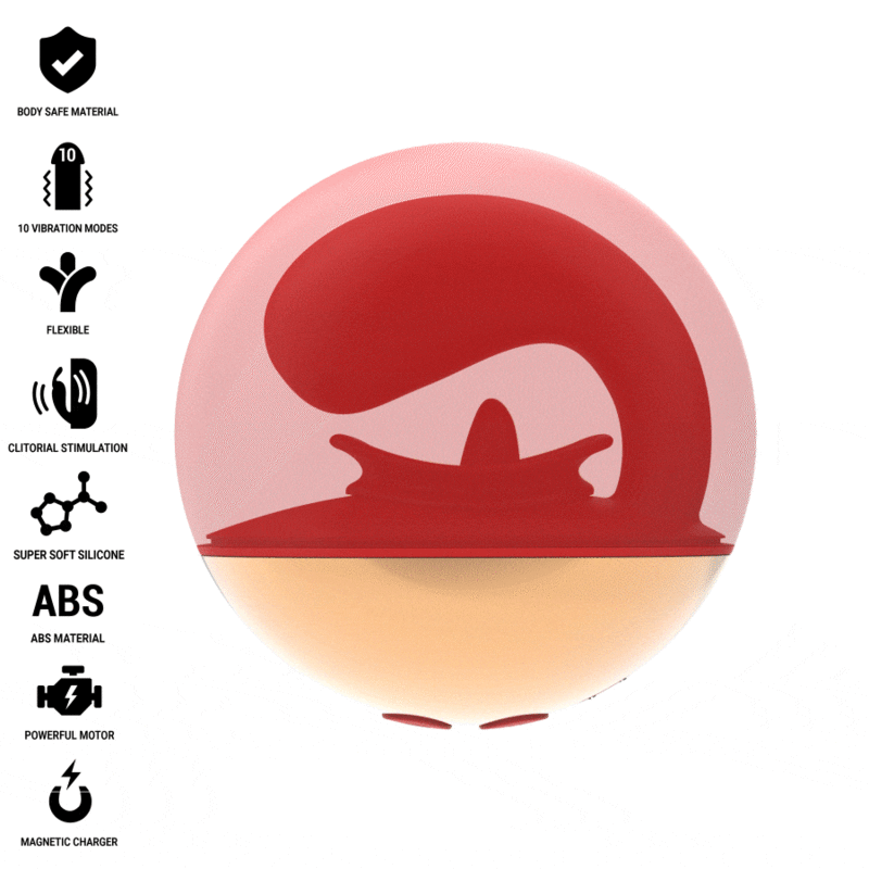 Intense - Vibrateur Stimulateur Mariah En Forme De U 10 Vibrations Rouge - Gabychou - Jouets pour femmes