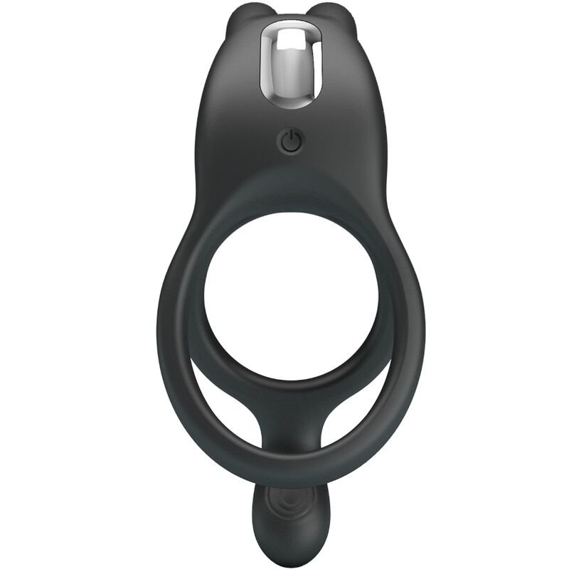 Pretty Love – Seth Double Anneau Vibrant Lapin 7 Vibrations Noir