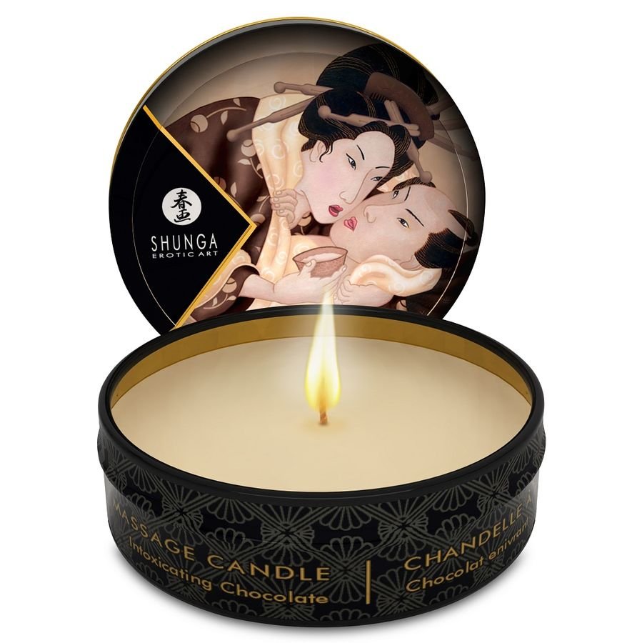 Shunga – Mini Bougie de Massage Caress by Candelight Chocolat 30ml