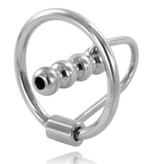 Metal Hard - Anneau de Gland avec Bouchon Urétral 30mm - Gabychou - Accessoires Docteur BDSM
