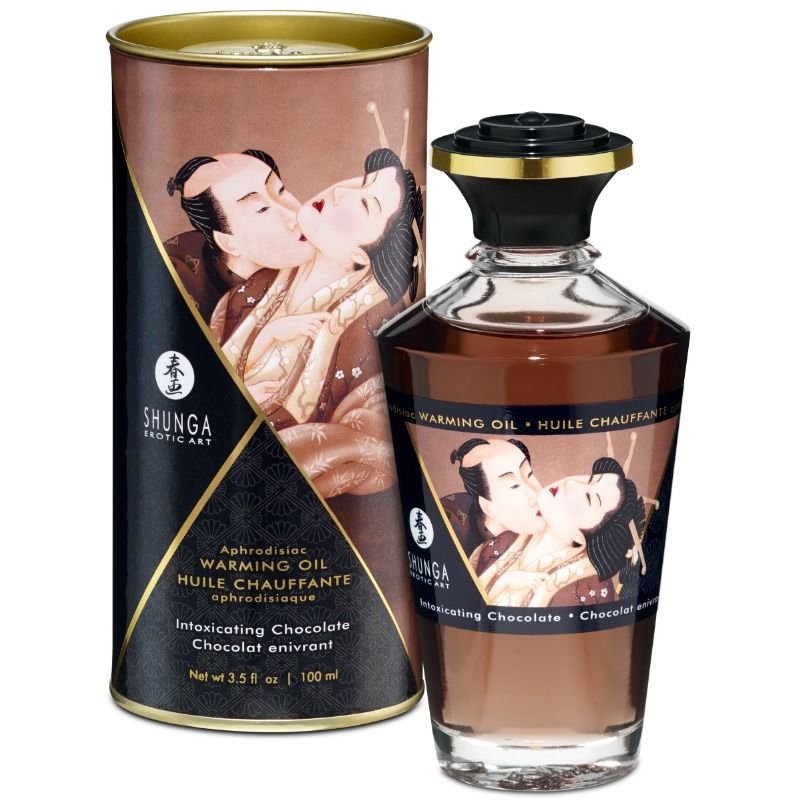 Shunga – Huile de Massage à Effet Chaleur Saveur Chocolat Intense 100 ml