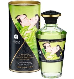Shunga - Huile de Massage à Effet Chaleur Saveur Sorbet de Minuit 100ml - Gabychou - Avec effet thermique