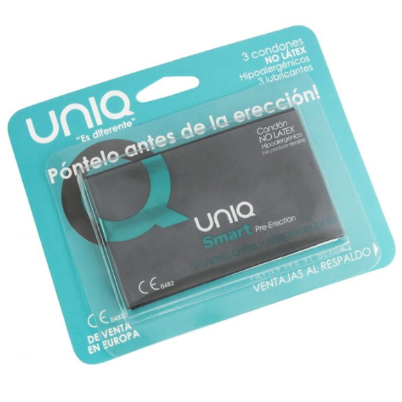 Uniq – Condoms Sans Latex pour Pré-érection 3 Unités