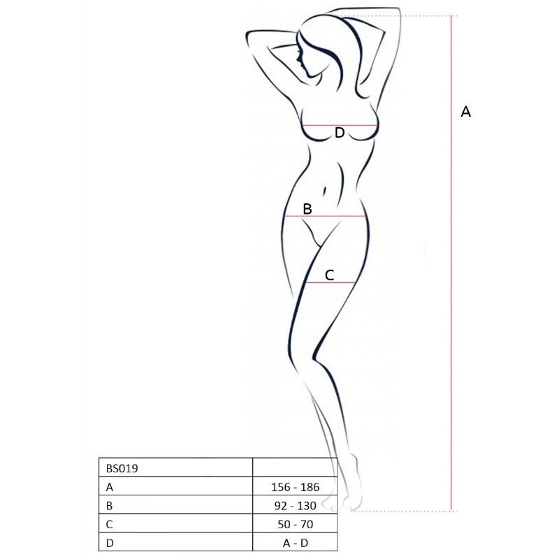 Passion - Bodystocking Femme Bs019 Blanc Taille Unique - Gabychou - Bodystocking