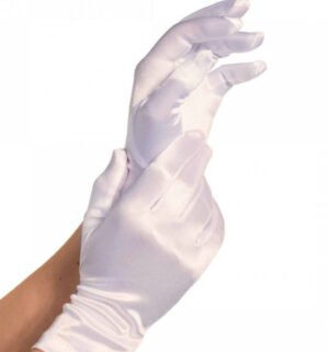 Leg Avenue - Gants en Satin Blancs - Gabychou - Accessoires