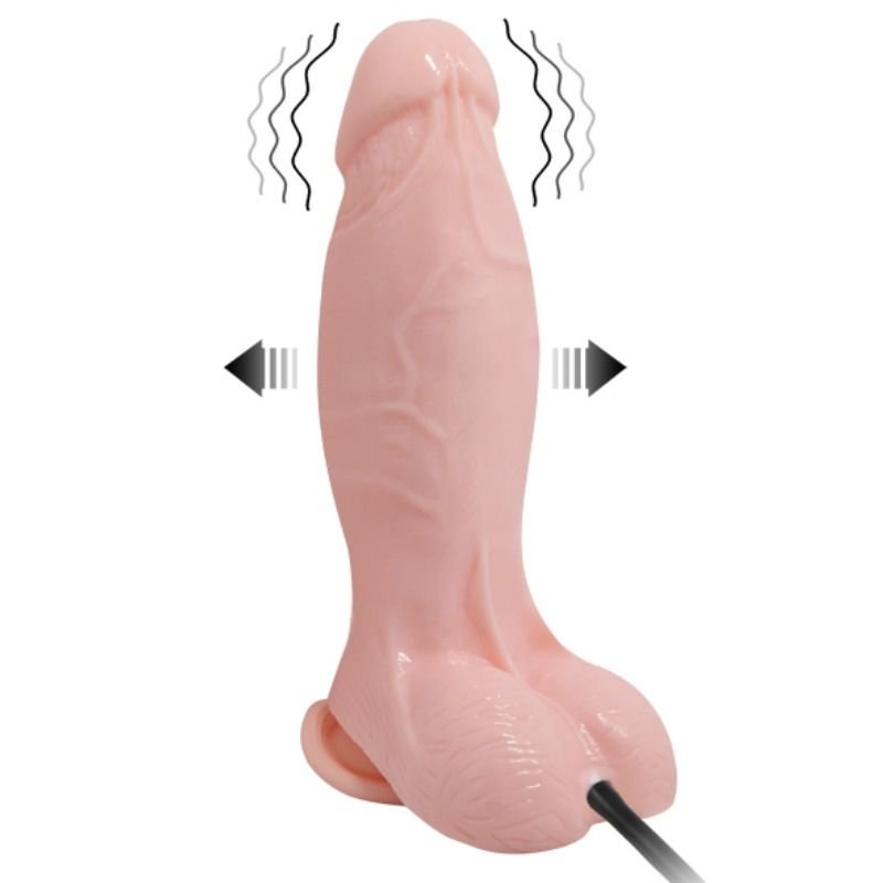 Baile - Gode Vibrant et Gonflable Réaliste 18.8 cm - Gabychou - Anal