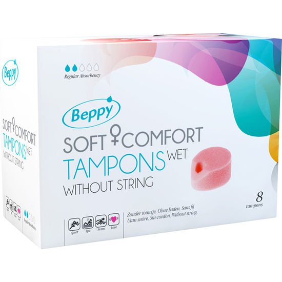 Beppy – Tampons Soft Confort Humides 8 Unités