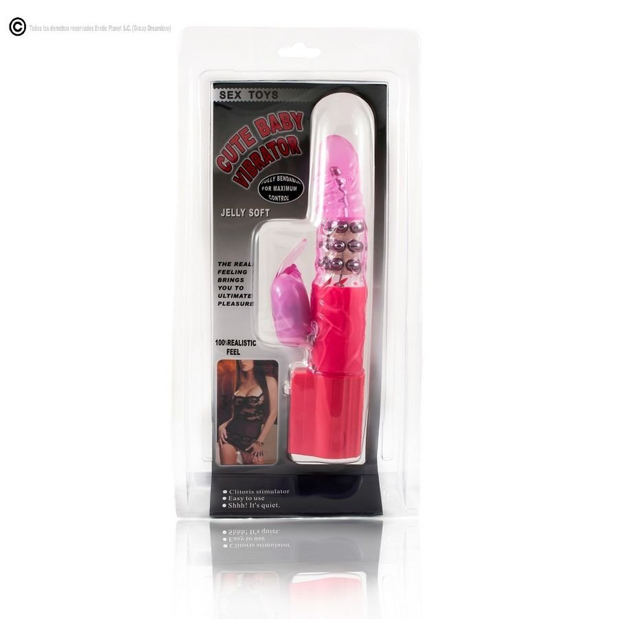 Baile – Rotateur de Lapin Rose avec Super Stimulateur