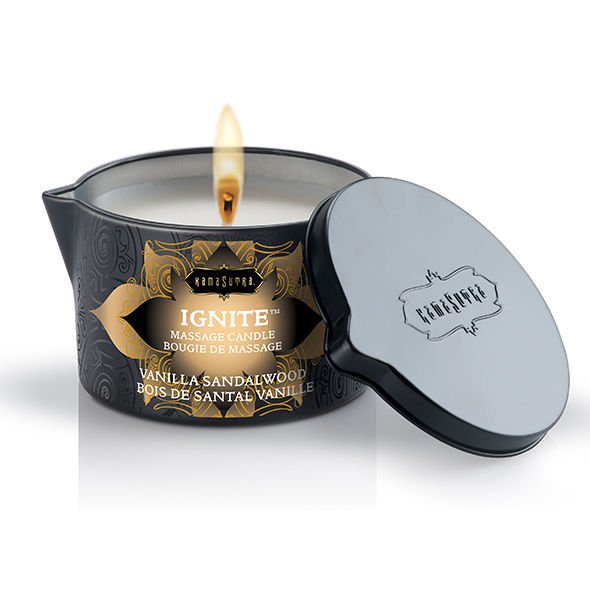 Kamasutra - Bougie de Massage Vanille et Bois de Santal 170g - Gabychou - Bien-être
